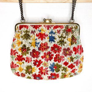 Vintage Floral Tapestry Purse
